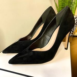 Zara Black Suedette Pointed toe heels, sz.EU/41